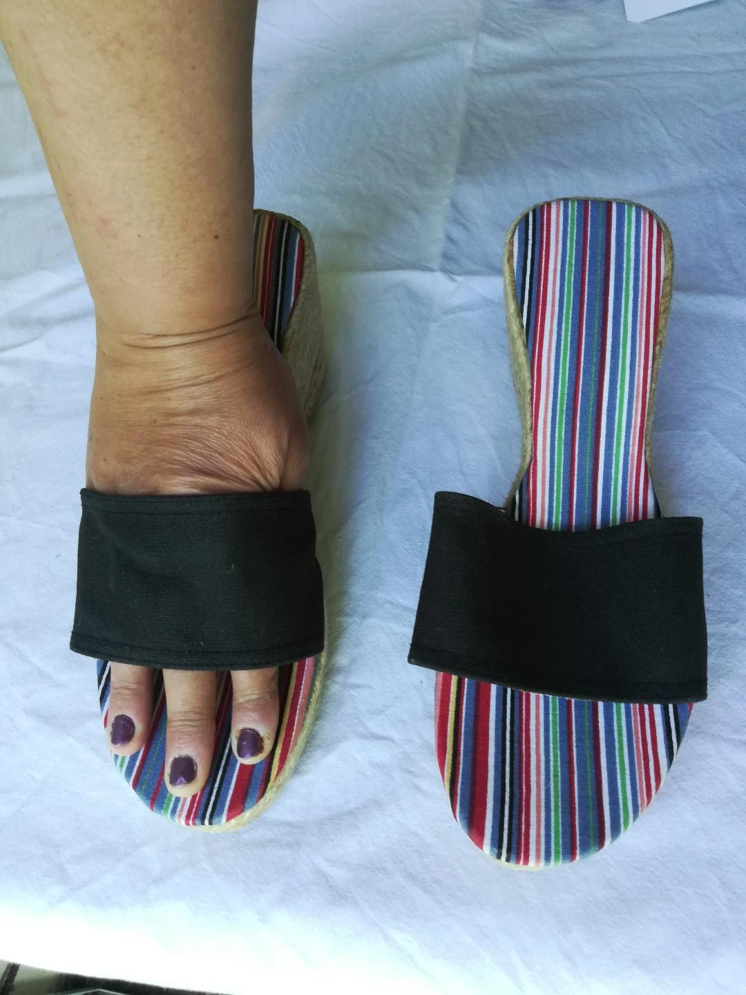 Zwarte espadrilles muiltjes met hoge hakken en wighak maat 38 - nieuw – photo 2